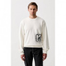Klj Reg K Logo Sweat Egret  KARL LAGERFELD