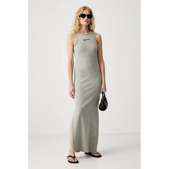 Klj Washed Rib Tank Dress Tea  KARL LAGERFELD