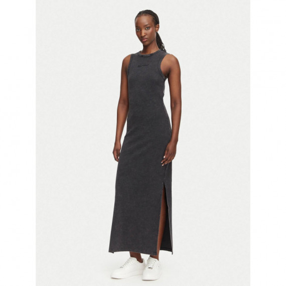 Klj Washed Rib Tank Dress Black  KARL LAGERFELD