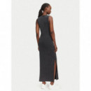 Klj Washed Rib Tank Dress Black  KARL LAGERFELD