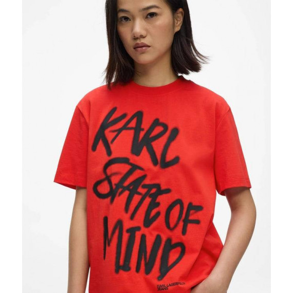 Klj Reg Karlism Tee High Risk Red  KARL LAGERFELD