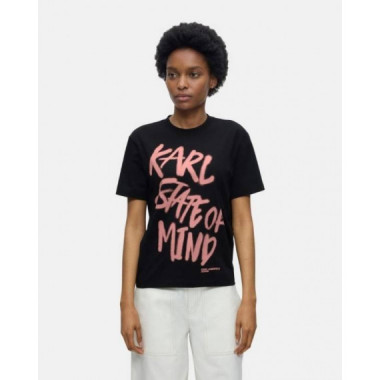 Klj Reg Karlism Tee Black  KARL LAGERFELD