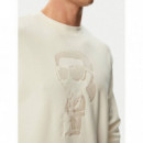 Sweat Crewneck Offwhite  KARL LAGERFELD