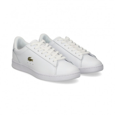 Zapatilla Logo Oro Piel Blanco  LACOSTE