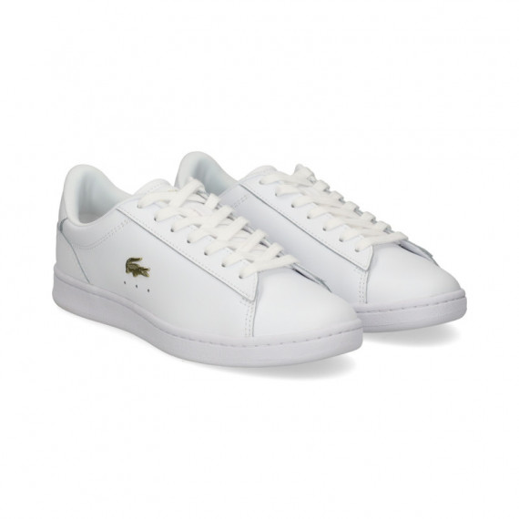 Zapatilla Logo Oro Piel Blanco  LACOSTE