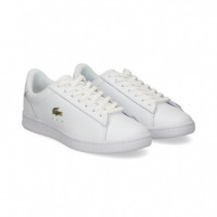 Zapatilla Logo Oro Piel Blanco  LACOSTE