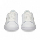 Zapatilla Logo Oro Piel Blanco  LACOSTE