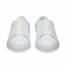 Zapatilla Logo Oro Verde Piel Blanco  LACOSTE