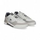 Zapatilla ante Perforado Tejido Gris  LACOSTE