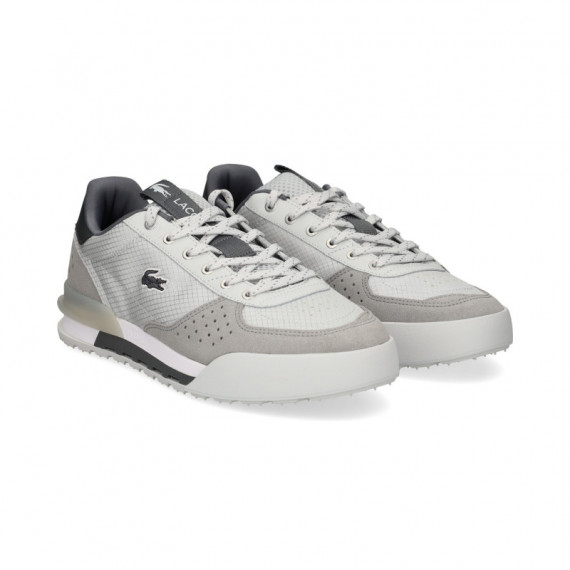 Zapatilla ante Perforado Tejido Gris  LACOSTE