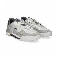 Zapatilla ante Perforado Tejido Gris  LACOSTE