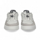 Zapatilla ante Perforado Tejido Gris  LACOSTE