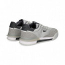 Zapatilla ante Perforado Tejido Gris  LACOSTE