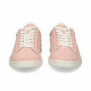 Zapatilla ante Perforado Tejido Rosa  LACOSTE