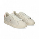 Zapatilla Lovo/talon Rosa Piel Blanco  LACOSTE