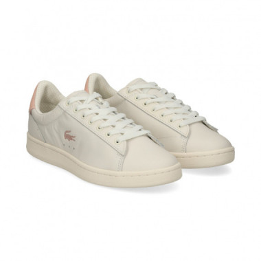 Zapatilla Lovo/talon Rosa Piel Blanco  LACOSTE
