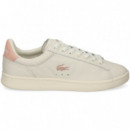 Zapatilla Lovo/talon Rosa Piel Blanco  LACOSTE