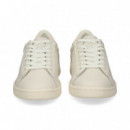 Zapatilla Lovo/talon Rosa Piel Blanco  LACOSTE
