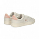 Zapatilla Lovo/talon Rosa Piel Blanco  LACOSTE