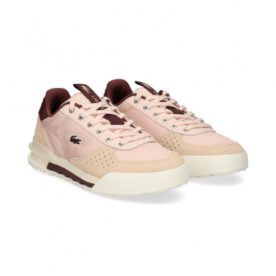 Zapatilla Talon Burdeo Textil Rosa  LACOSTE