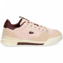 Zapatilla Talon Burdeo Textil Rosa  LACOSTE
