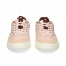 Zapatilla Talon Burdeo Textil Rosa  LACOSTE