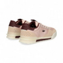 Zapatilla Talon Burdeo Textil Rosa  LACOSTE