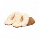 Pantufla Pelo ante Cuero  UGG