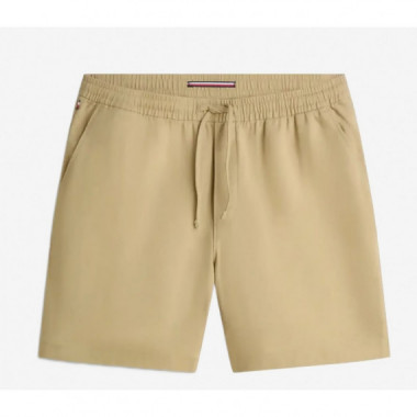 TOMMY HILFIGER - Mercer 7'' Pull On Linen Short - Rbt - F|MW0MW41988/RBT