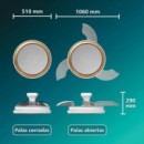 Ventilador de Techo Philips + Plafón Blanco (929004749801)