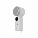 Mini Ventilador Portátil CONCEPTRONIC con Pantalla Digital y Placa Enfriadora Recargable Blanco (AERIVA03C)