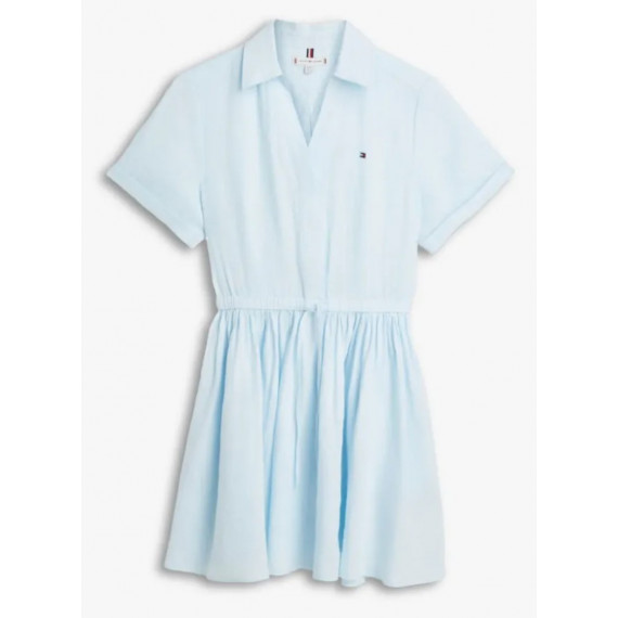 TOMMY HILFIGER - Ess Linen Short Ss Dress - Cyr - F|WW0WW48950/CYR