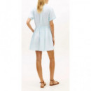 TOMMY HILFIGER - Ess Linen Short Ss Dress - Cyr - F|WW0WW48950/CYR