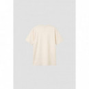 CAMISETA MANGA CORTA CREMA
