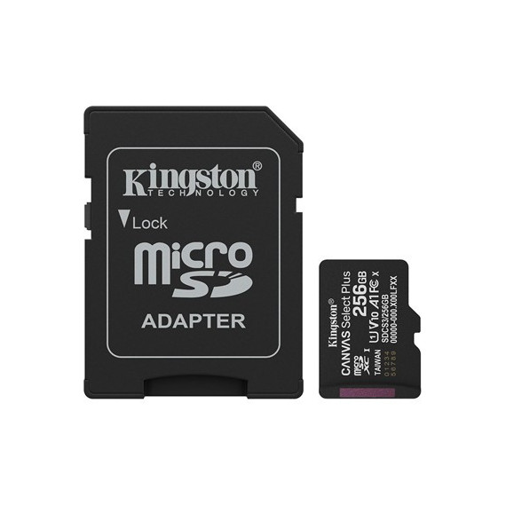 KINGSTON Tarjeta Memoria Micro Sdxc 256GB con Adaptador  150MB/S V10 A1 Clase 10