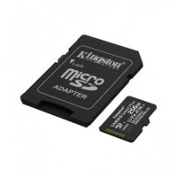 KINGSTON Tarjeta Memoria Micro Sdxc 256GB con Adaptador  150MB/S V10 A1 Clase 10