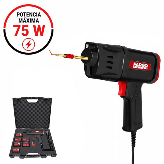 Soldador de Plastico Digital 75W con Accesorios FARGO TOOLS