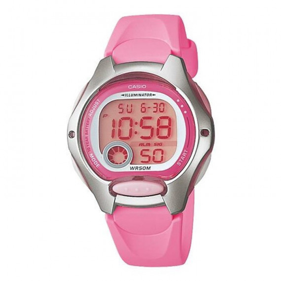 CASIO LW-200-4B Reloj Digital Deportivo para Mujer - Correa Rosa, Luz Led, Cronómetro y Wr 50M