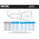 Aleta Boost Negra  SEAC SUB