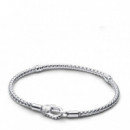 PANDORA Pulsera PANDORA Moments Cadena & Cierre con Tachuelas 593681C00