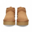 Botin Corto Plat. ante Cuero  UGG
