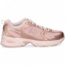 Deportivo Mettallic+malla Malva  NEW BALANCE