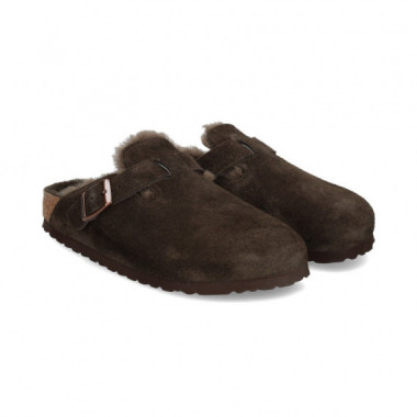 Zueco Pelo Interior ante Moka  BIRKENSTOCK