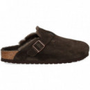 Zueco Pelo Interior ante Moka  BIRKENSTOCK