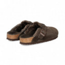 Zueco Pelo Interior ante Moka  BIRKENSTOCK