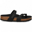 Sandalia Dedo Cruzado Negro  BIRKENSTOCK