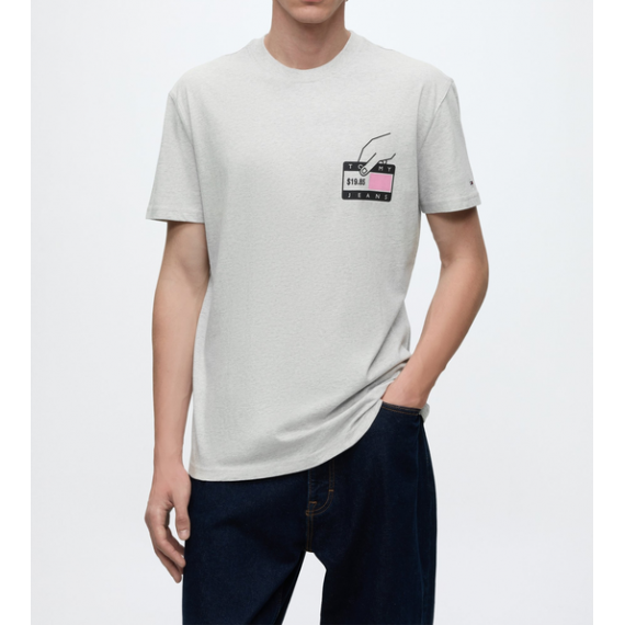 Camiseta TOMMY JEANS Novelty Tee Text Gris Claro