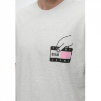 Camiseta TOMMY JEANS Novelty Tee Text Gris Claro