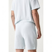 Waffle Shorts 10269584 01 Open Blue  BOSS