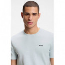 Waffle T-shirt 10269584 01 Open Blue  BOSS